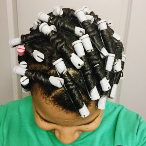 Perm Rods on Natural Hair