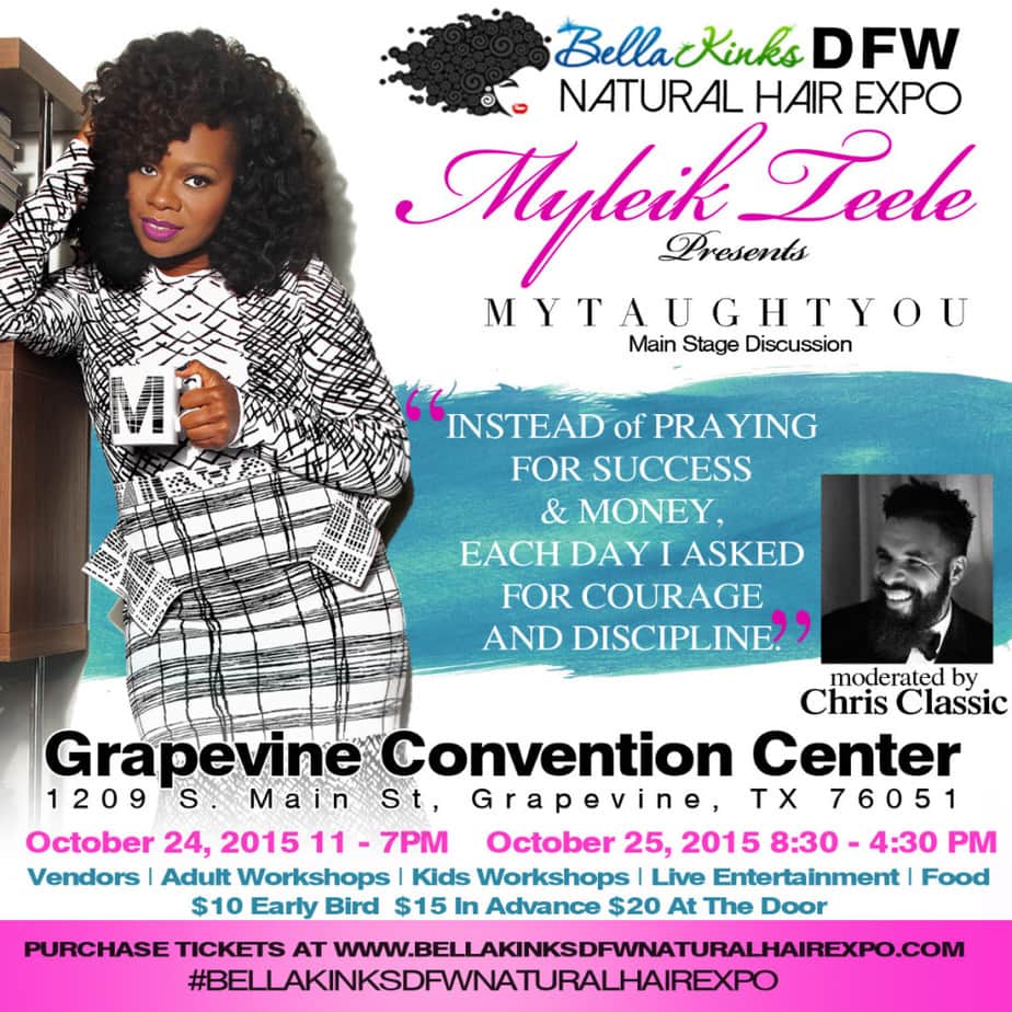 Myleik Teel Bella Kinks DFW Natural hair expo