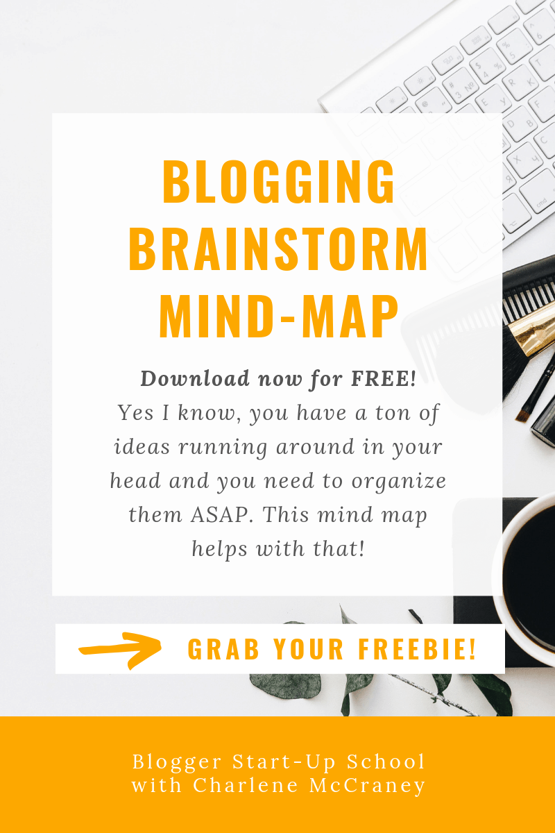 Blogging Brainstorm Mind Map for Blog Content Creaton