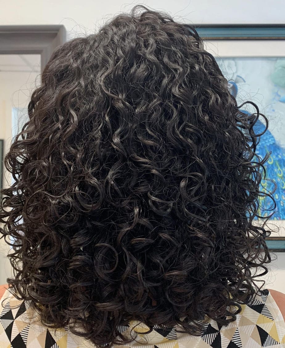 DevaCut after on wavy hair