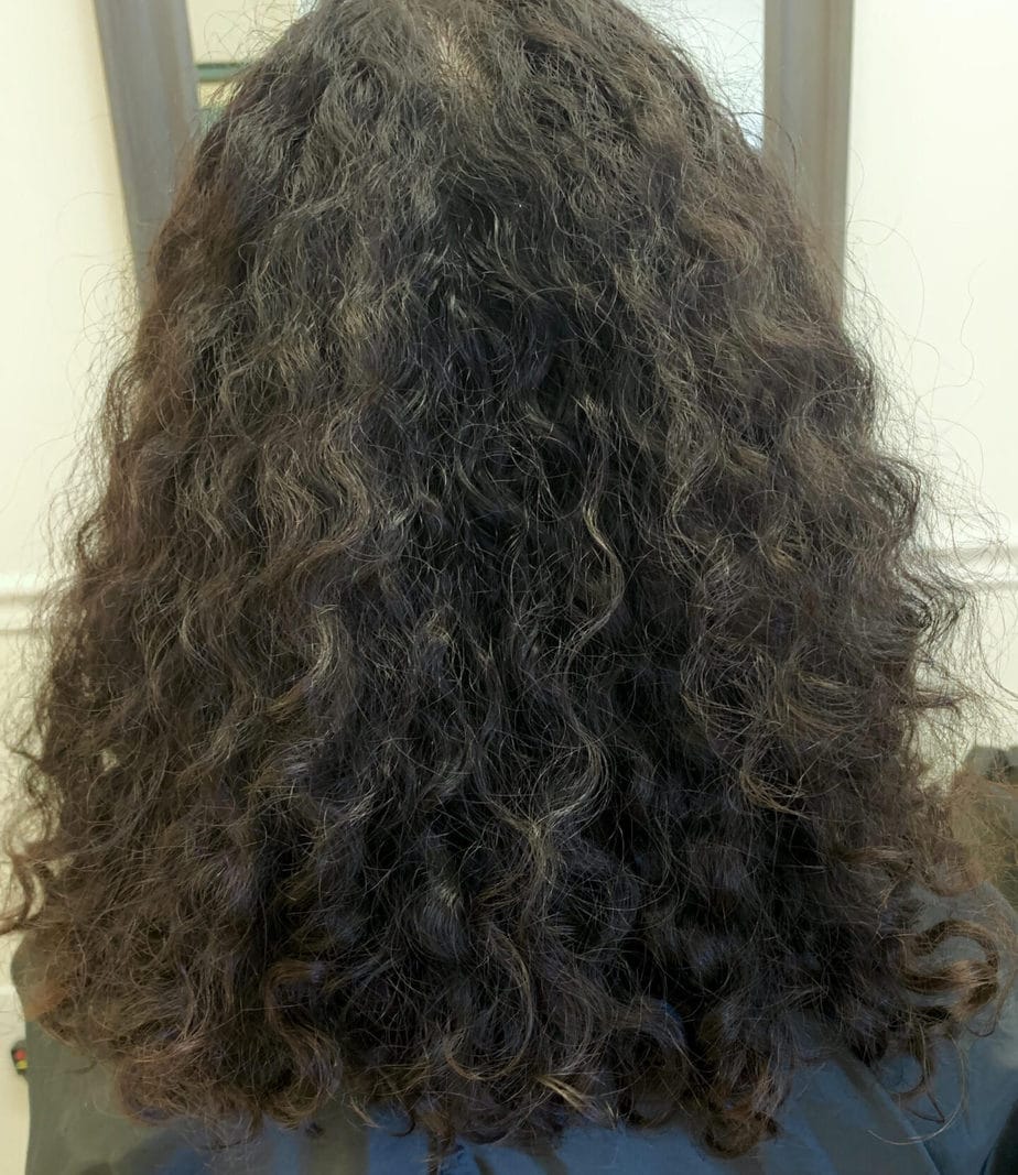 Devacut on wavy hair