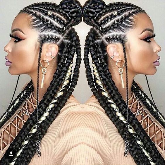 Beautiful blonde Fulani braids